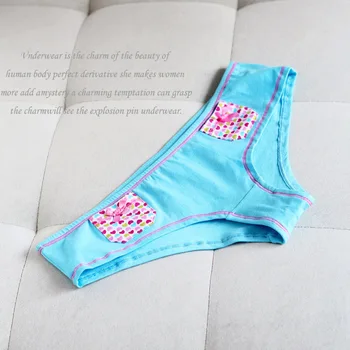 

Low waist pure cotton underwear cute girls string culotte femme perizoma