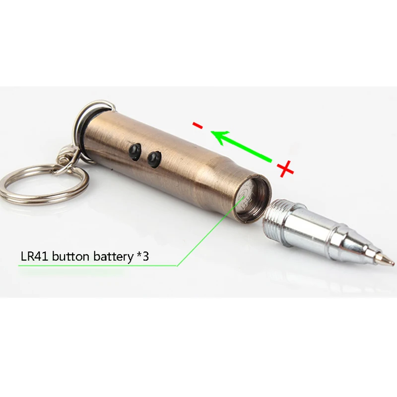 2 шт тактическая ручка многофункциональный фонарик для самозащиты в форме пули тактическая ручка для выживания EDC лампа+ Шариковая ручка+ брелок
