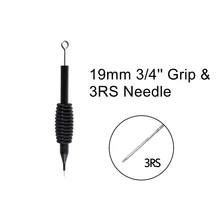 3/5/7RS Round Shader 19 мм сцепление и иглы комбо одноразовый зажим для нанесения татуировки в комплекте иголки для игла для тату-машинки питания 40 шт./кор