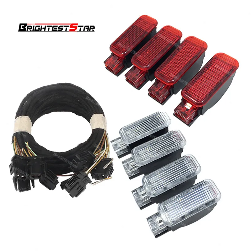 

Red / White Door Panel Warning Light Lamp 8KD947411 6Y0947411 For Audi A3 A4 B8 A5 A6 A7 A8 Q3 Q5 TT RS 8KD 947 415 8KD947415C