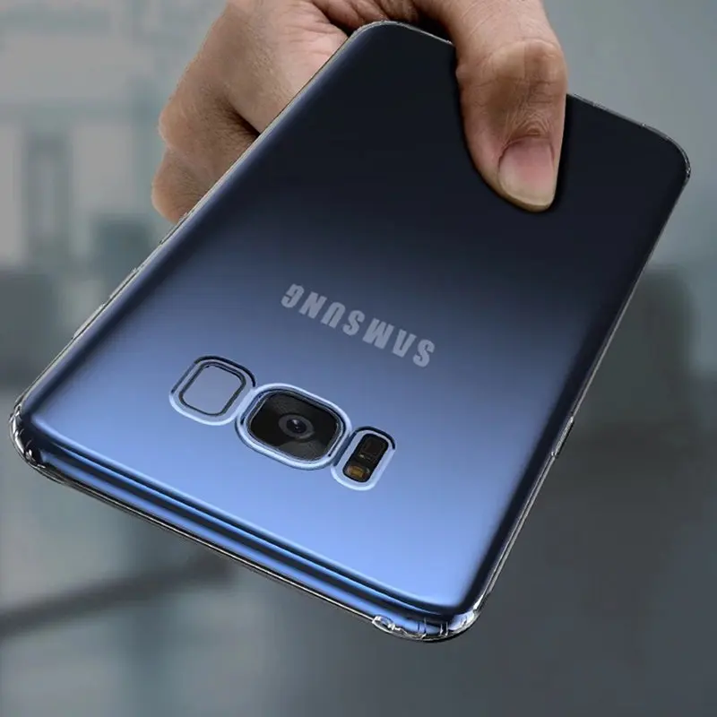 Luxury High Quality Ultra-Thin Transparent Soft TPU Phone Case for Samsung Galaxy S8  S8 Plus Silicon Back Cover Phone Shell1