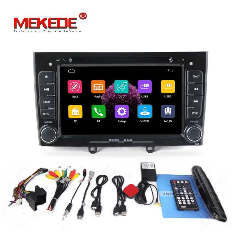capacitive screen 2din in dash font b Car b font DVD Stereo Navigation for Peugeot 408