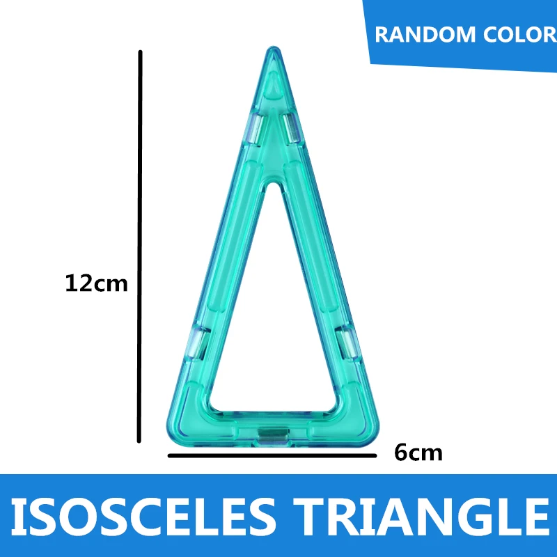 

2Pcs/lot Isosceles Triangle Magnetic Toy Bricks and 3D Magnetic Building Blocks Matched Toy Bricks Kids Birthday Gifts School