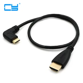 

50cm Male HDMI A Type to 90` Right Angle Male HDMI D Type Extension Cable Perfectly compatible with 1.4 version
