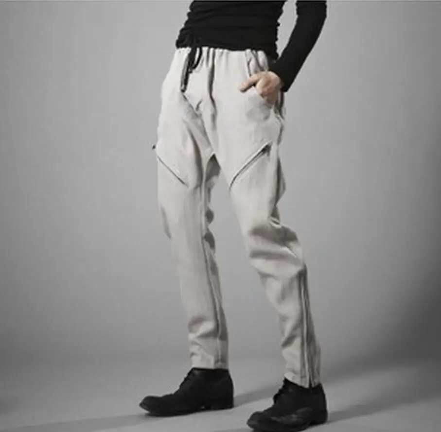 

2016 Men's clothing Gd fashion hemp casual harem pants slim spring cool breathable type linen pants casual pants singer costumes