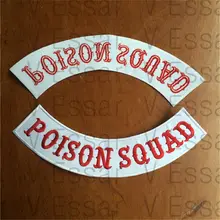 Яд отряд заказ нижний рокер Вышивка Патчи для мужских пиджака 30X7 см