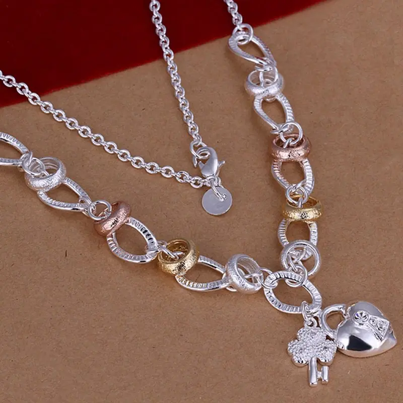 wholesale fine 925 sterling silver necklace fashion jewelry chain