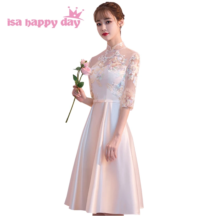 Elegant Satin Champagne Dress For Party Sweet 16 Tea Party Dresses