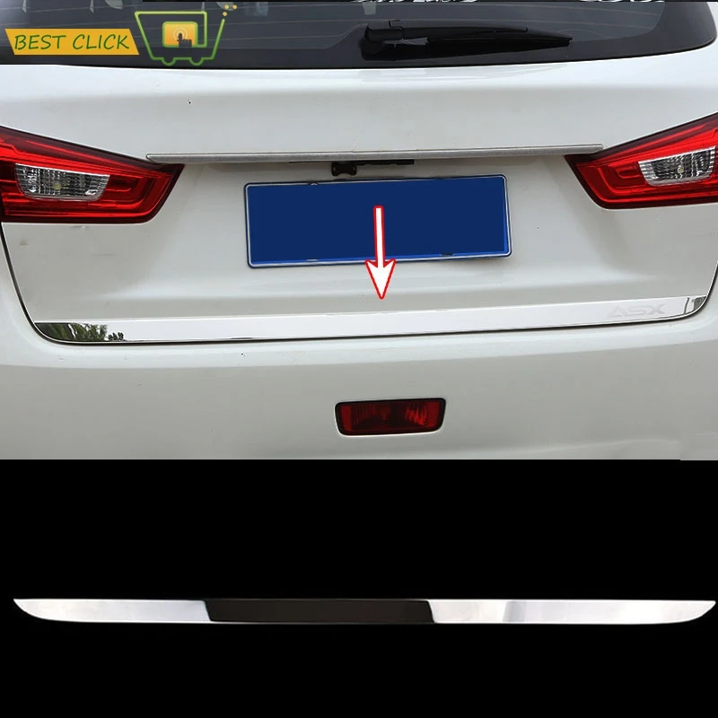

Rear Trunk Cover Tail Gate Trim For Mitsubishi ASX Outlander Sport RVR Chrome Back Door Boot Garnish Molding Styling Sticker