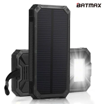 

Solar Charger LED Lamp Solar Power Bank 15000mAh Rechargeable External Solar Battery Support Solar Charging for Smart Phones