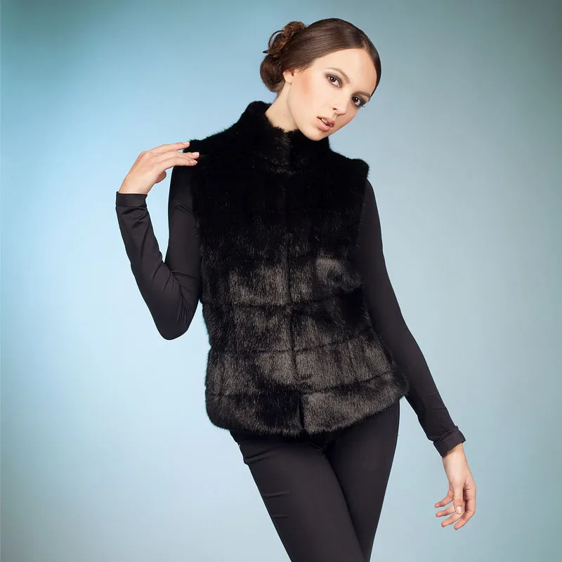 sleeveless fur jacket