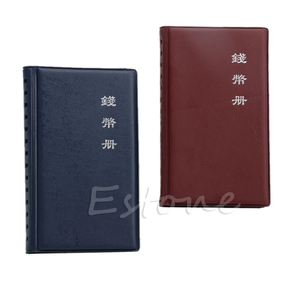 

Portable 12 Coin Album Money Pockets Penny Holders Storage Stock Book Collecting