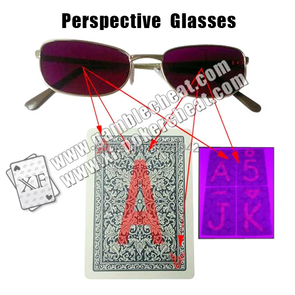 Xf透視メガネ用マーク トランプ不正行為に ポーカー ゲーム/カード 