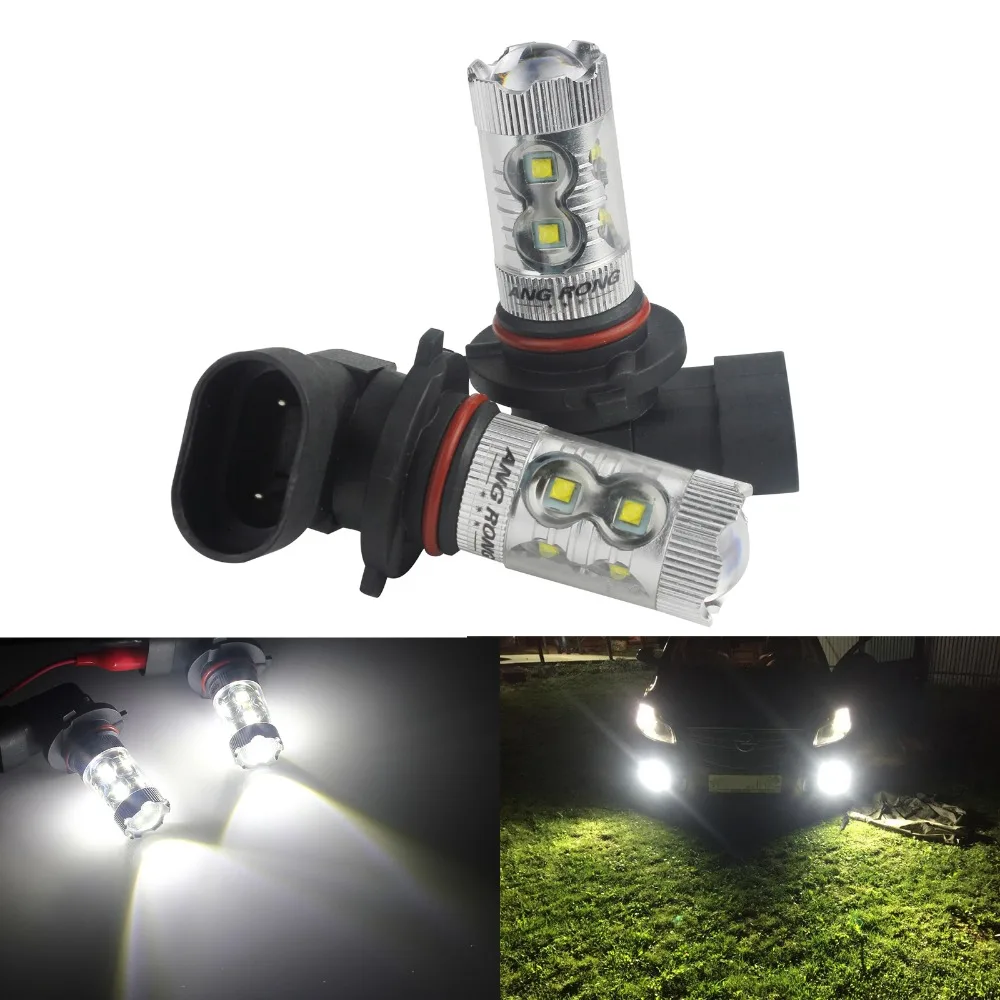 

ANGRONG 2x LED 50 Вт HB3 9005 H10 лампа фары дневного света белый для CORSAD