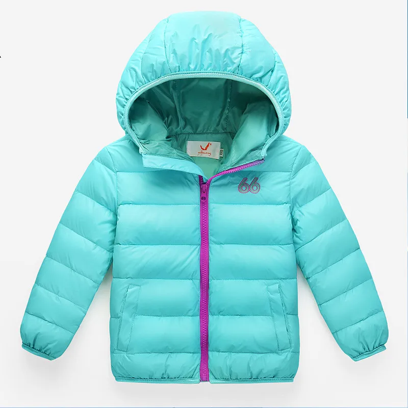 Hot Sale 8 color Hooded Kids Duck down Winter Jacket For Girls and Boys Outerwear Coat