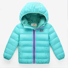 Hot Sale 8 color Hooded Kids Duck down Winter Jacket For Girls and Boys Outerwear Coat