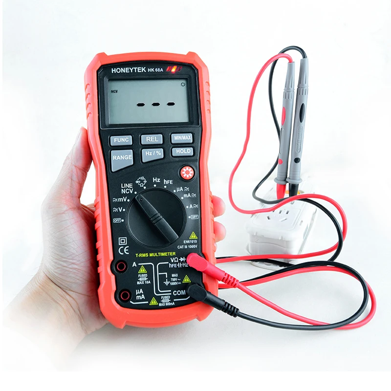 

HK68A high precision intelligent multimeter USB AC/DC Current resistance capacitance frequency 10HZ~10MHZ for computer test