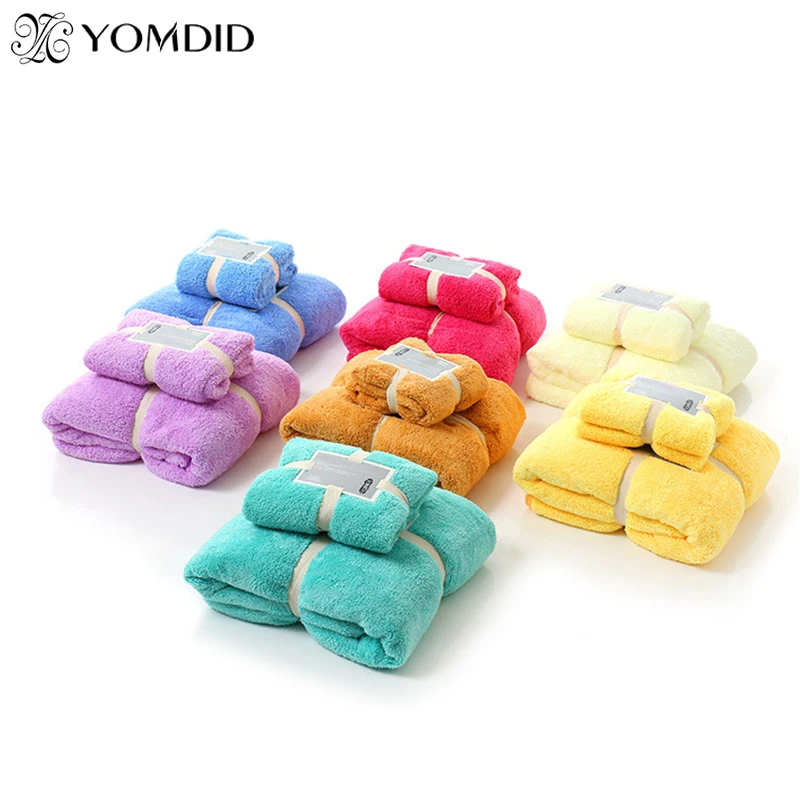 

2pcs/lot Minimalist Towel 7 Colors Soft Qualified Face/Hand/Bath Towels 2Pcs for Family Cotton toalha de banho