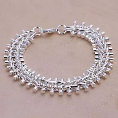 

Classic High-Quality H050 Delicate Silver Color Bracelets For Women Charm Fashion Jewelry Fish Bone Bracelet Avmajmta