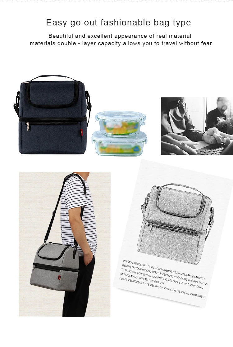 para crianças saco de comida piquenique bolsa