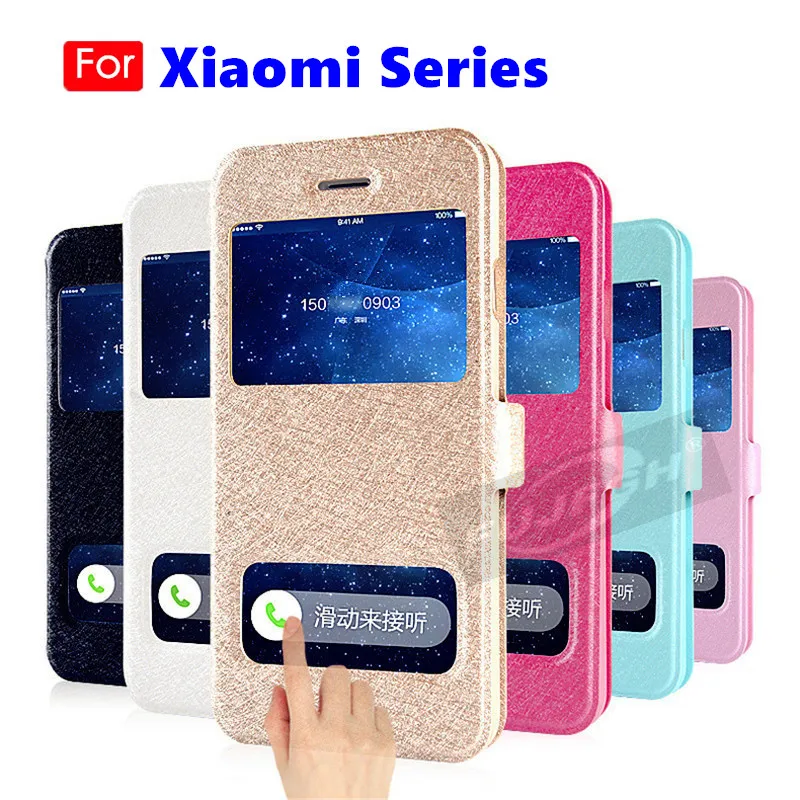 

Luxury Front Smart Window View Leather Filp Case For Xiaomi Mi9 A1 A2 Mix 2s 5s Plus 5X 6X Mi6 8 SE Mi 8 A2 Lite Max 2 3 F1 Case