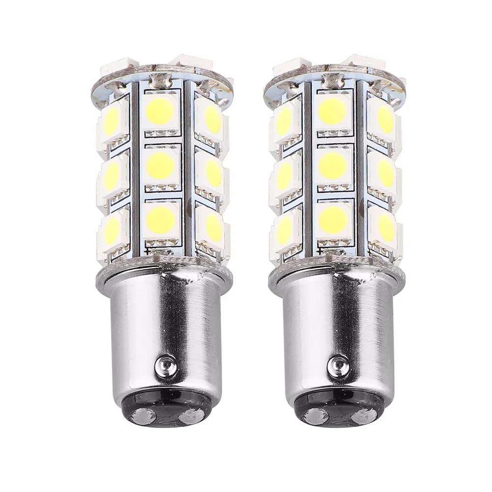 2 Pcs DC 12V P21/5W 1157 BAY15D SMD 27 LED Car Tail Lights Stop Brake