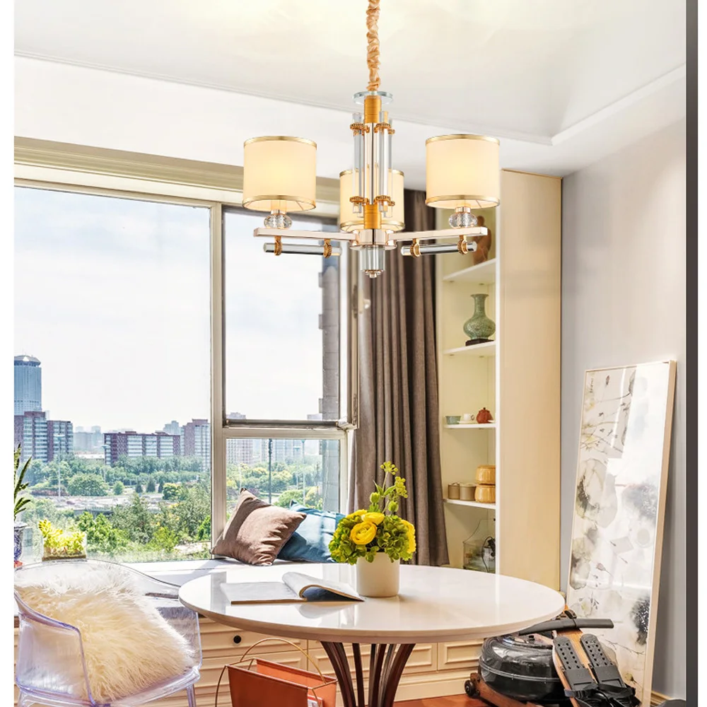 

3Lights Modern Led Chandeliers Bedroom Living Room gold-plated stainless steel Led lamp Dining Room Hanging Lamp Fixtures