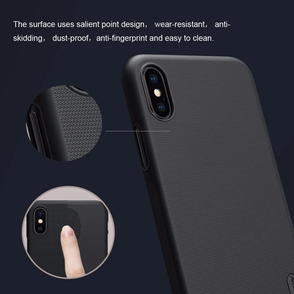 Black Case For Apple Iphone X Xs Nillkin Frosted Shield Back Cover For Apple Iphone Xs Case X Case Bumper With Retail Package Phone Case Covers Aliexpress