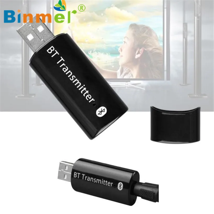 Binmer Bluetooth беспроводной динамик приемник беспроводной музыкальный передатчик USB мощность Bluetooth адаптер Sep 13