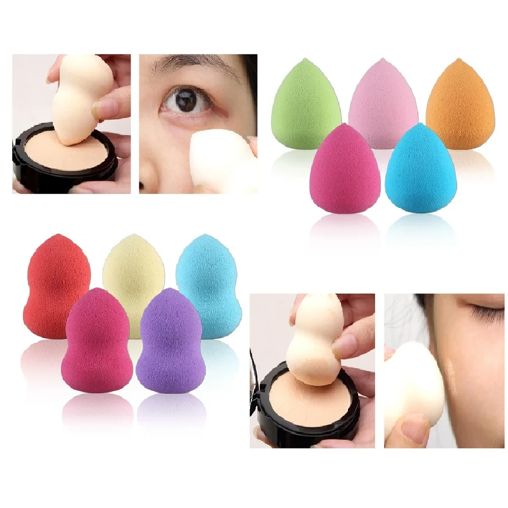 2 Types Makeup Sponge Foundation Beauty Cosmetic Puff Flawless Powder