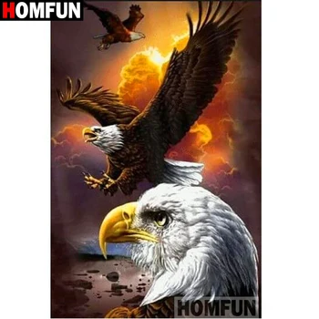 

HOMFUN Full Square/Round Drill 5D DIY Diamond Painting "Animal eagle" Embroidery Cross Stitch 5D Home Decor A15794