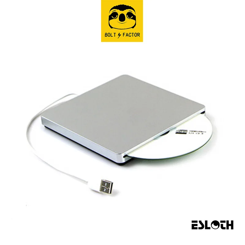 ESLOTH R7 оптические дисководы Чехлы Портативный USB CD/DVD-Rom SATA внешний корпус тонкий для Macbook Air портативных ПК Поддержка записи DVD