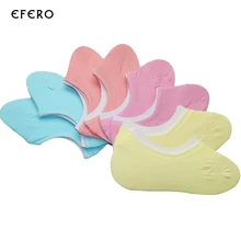 Детские носки, 5 пар, женские невидимые кальциты носки-башмачки Для женщин короткие носки женские Дамская обувь с закрытым носком-невидимки, носки-тапочки, Летний стиль