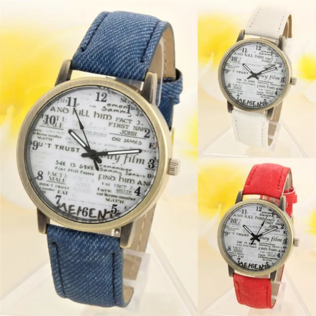 Womens Mens Quartz Watches 1 PC Retro Letter Patterns Number Wrist Watch Sports Womens Mens Quartz Watches 1 PC Retro Letter Patterns Number Wrist Watch Sports