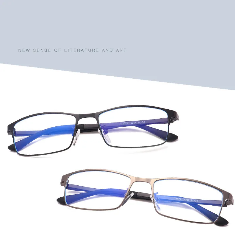 Классический ретро анти-синий дизайн БРЭНД металлические полная оправа для очков, Бизнес Для мужчин металлические трендовые очки оптические очки