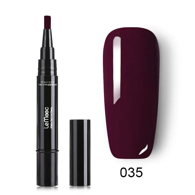 LEMOOC 5 мл ручка для ногтей 88 цветов лак для ногтей ручка УФ DIY гель лак для ногтей с блеском маникюрный клей - Цвет: 035