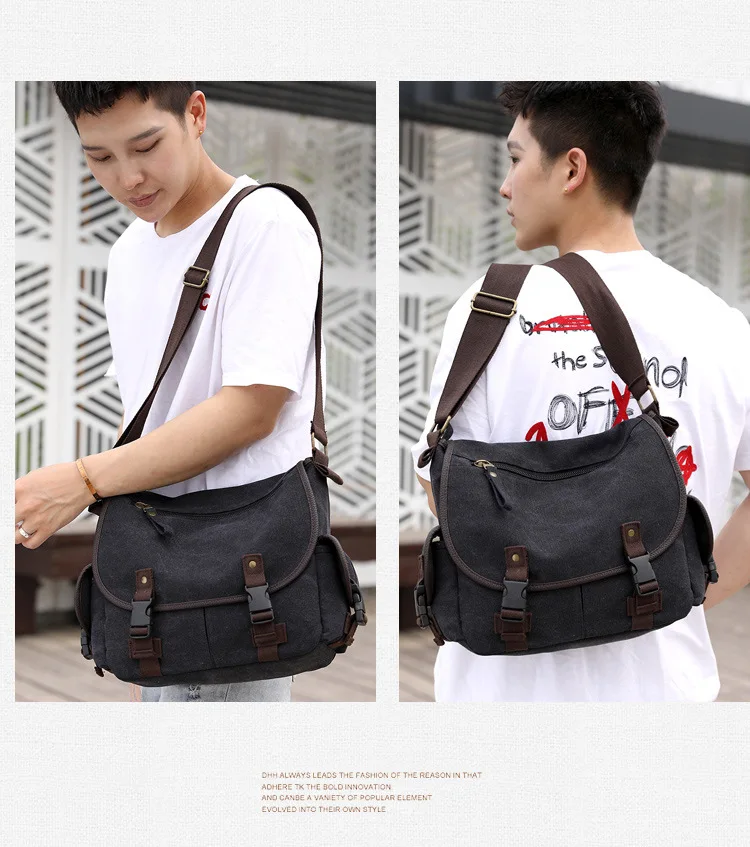 Мужская сумка, Холщовая Сумка на плечо, сумка-мессенджер, Мужская модная сумка, Повседневная сумка в Корейском стиле для ноутбука, сумка для отдыха
