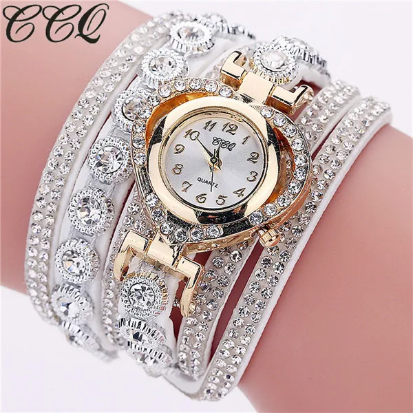 

2019 Luxury Watches Women Rhinestone Quartz Crystal Leather Bracelet Watch Female Ladies relógio feminino mujer Wristwatch #J3