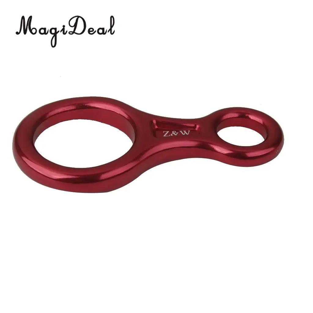 MagiDeal 24KN Screw Lock Climbing Carabiner + 35KN Figure 8 Abseil Rope Descender