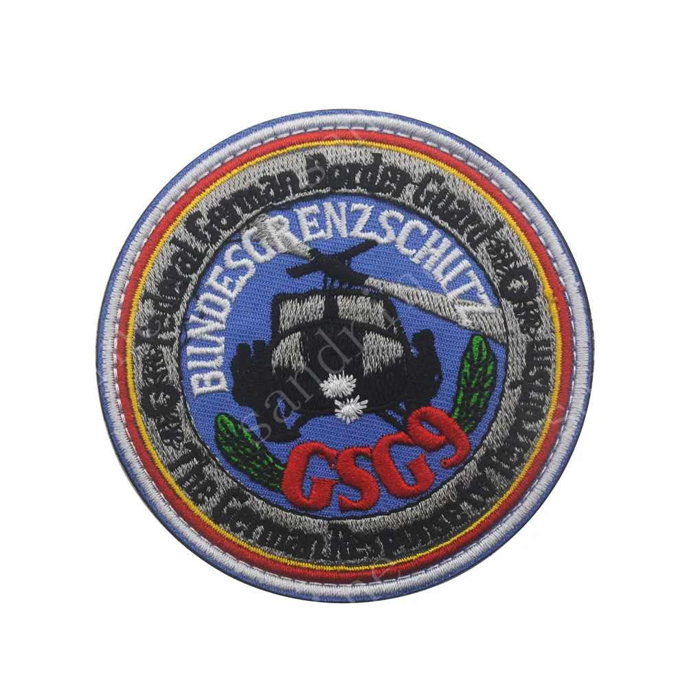 

Germany GSG9 Military Army Tactical Morale Embroidery Patches For Clothes Clothing Emblem Appliques Badges