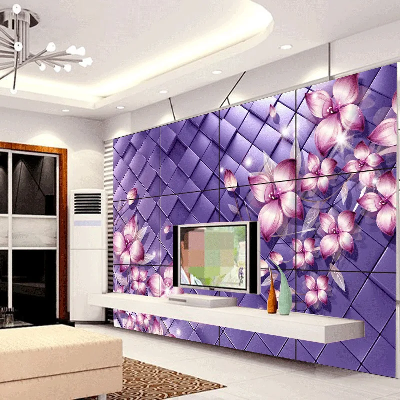 Beibehang Papel De Parede Simple Modern Room Wall Tile Backdrop Beibehang Papel De Parede Simple Modern Room Wall Tile Backdrop Purple Flowers Fantasy Mural New Culture Wallpaper Paper In Wallpapers From Home