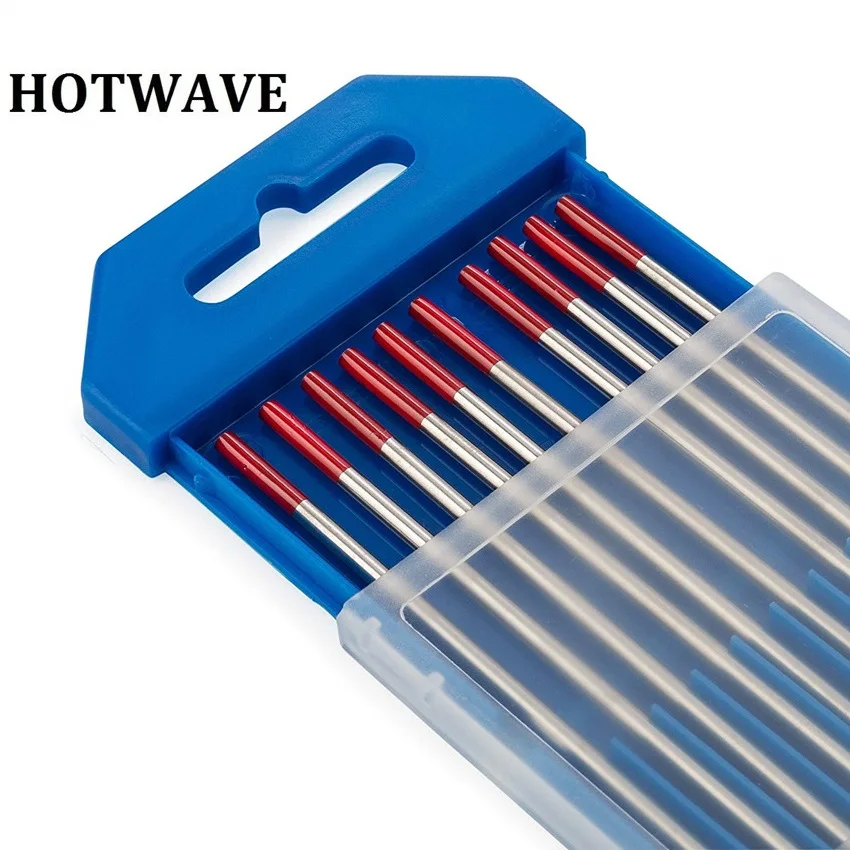 

10pcs WT20 Ground Finish Red Tips Tig Welding Rods Tungsten Electrodes