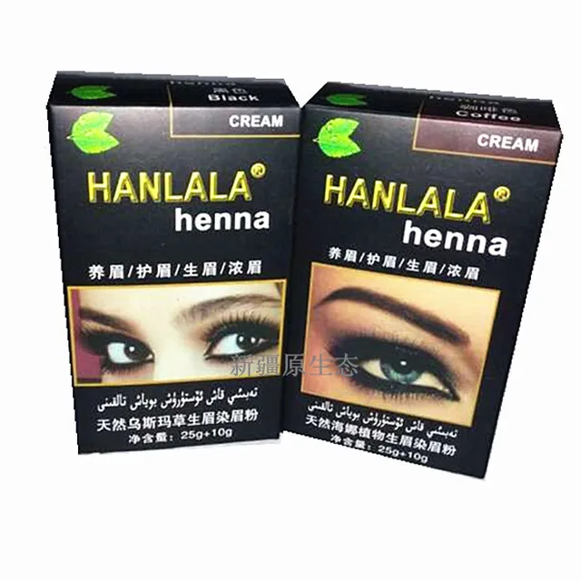 HANLALA Professional Henna Color Cream for Eyebrows Tint Kit Set ... HANLALA Professional Henna Color Cream for Eyebrows Tint Kit Set ...
