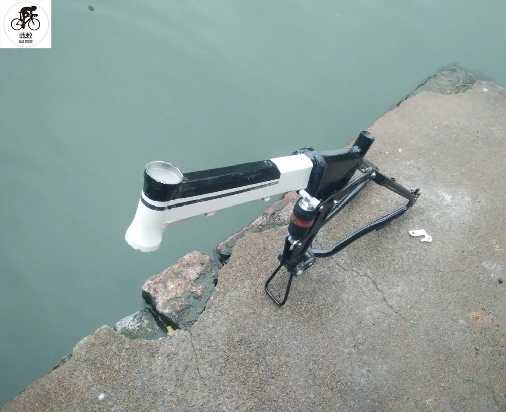 Top Kalosse Folding bicycle frame  26 inch  wheels  DIY  colors   travel  165mm Full suspension   mountain  bike frame 2