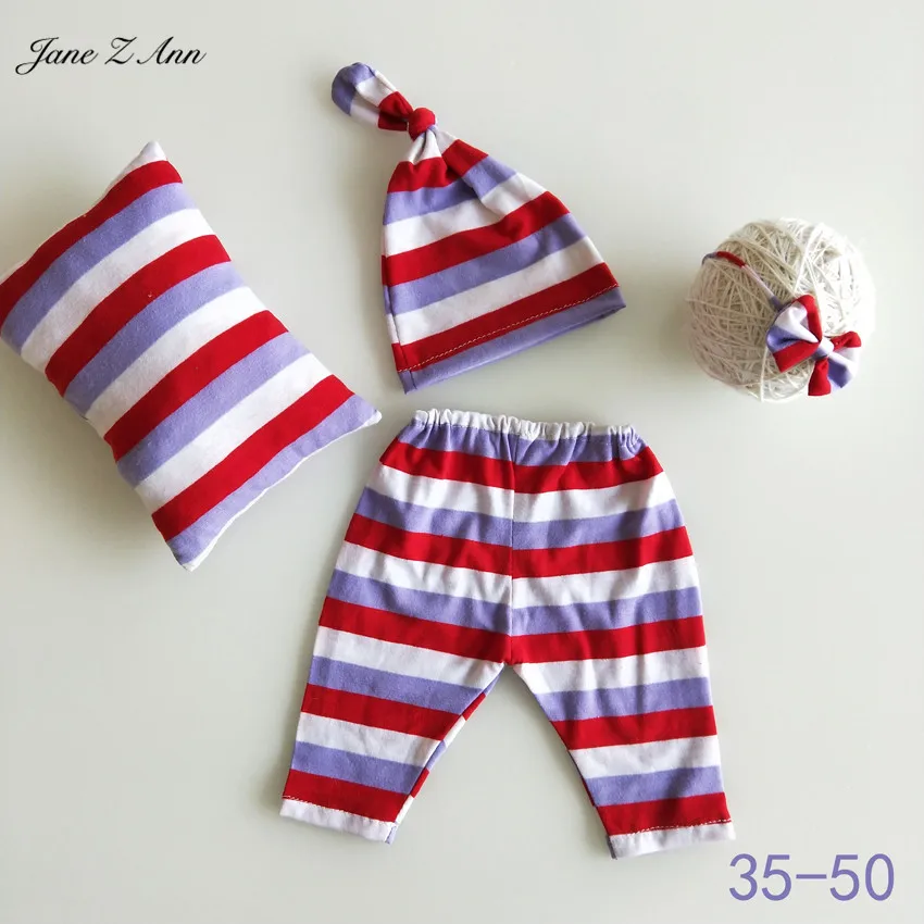 Jane Z Ann/комплекты для фотосъемки новорожденных; детская шапка+ штаны+ повязка на голову+ подушка; одежда для фотосъемки в фотостудии; новое поступление - Цвет: 35-50