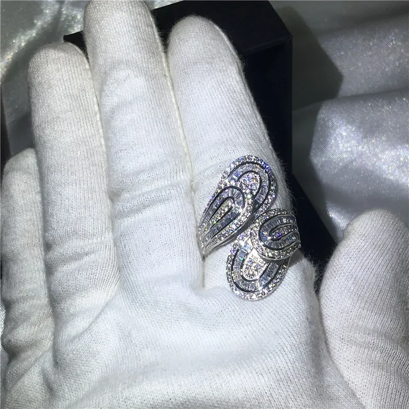 Скидка 90%, роскошное кольцо с крестом, 925 пробы, серебро, Т-образная форма, AAAAA Cz, обручальное кольцо для женщин, свадебные ювелирные изделия на палец
