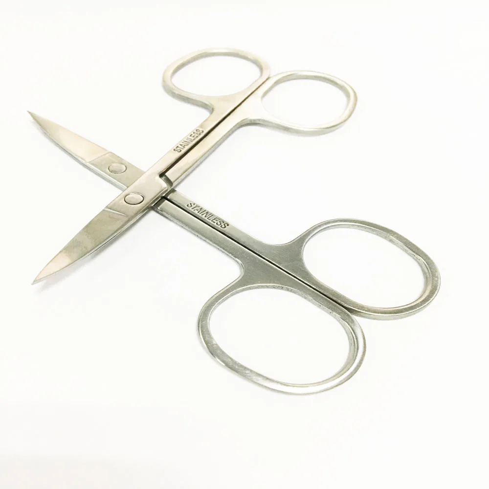 Stainless Steel Facial Nose Hair Remover Makeup Eyebrow Scissors