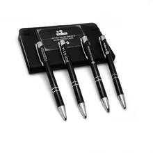 1000 шт. в партии качественные металлические шариковые ручки текстовый логотип Бесплатный срочный сервис для свадебные подарки и компании юбилейные подарки