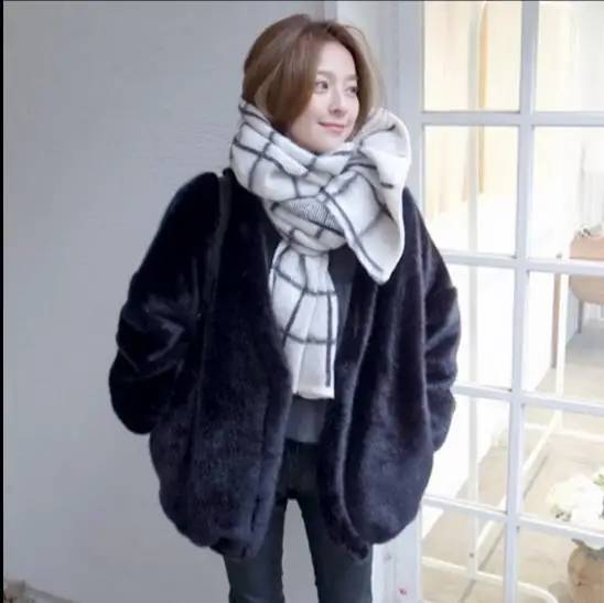 Vetement 2019 Winter Women's Faux Fur Coat Artificial Overcoat Furry Jacket Femme Plus Size Fake Outwear Z291 | Женская одежда