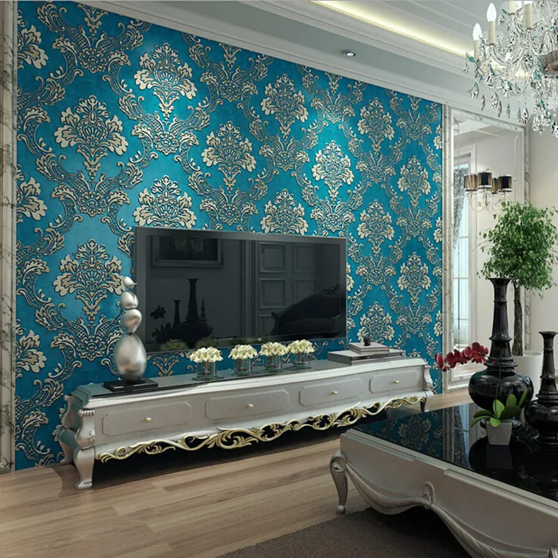 Best Home Decor Deep Embossed 3D decorative Wall Paper Modern Wood
